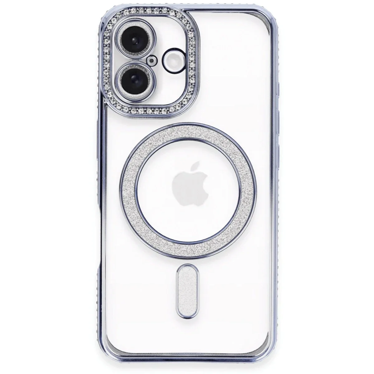 Apple iPhone 16 Plus Kılıf Joke Simli Magneticsafe Kılıf - Mavi Apple iPhone 16 Plus Kılıf Joke Simli Magneticsafe Kılıf - Mavi