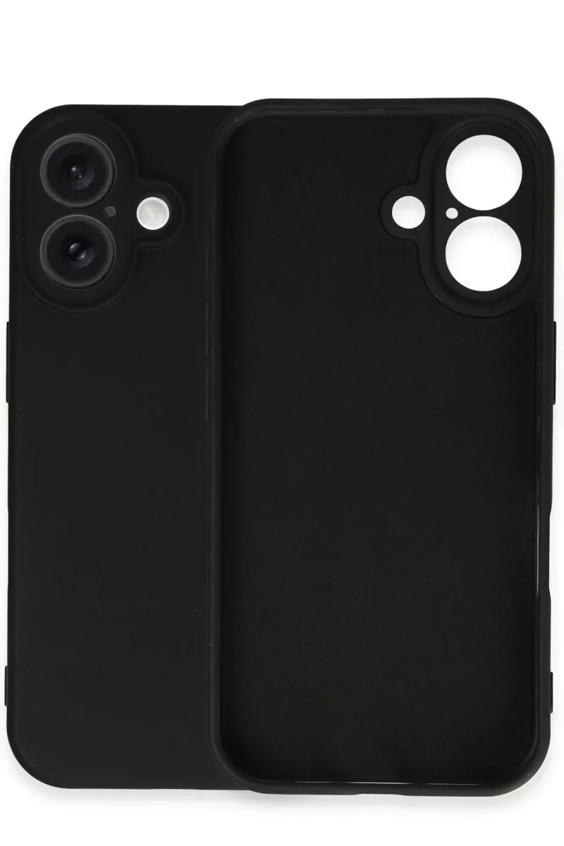 Apple iPhone 16 Plus Kılıf Nano içi Kadife Silikon - Siyah Apple iPhone 16 Plus Kılıf Nano içi Kadife Silikon - Siyah