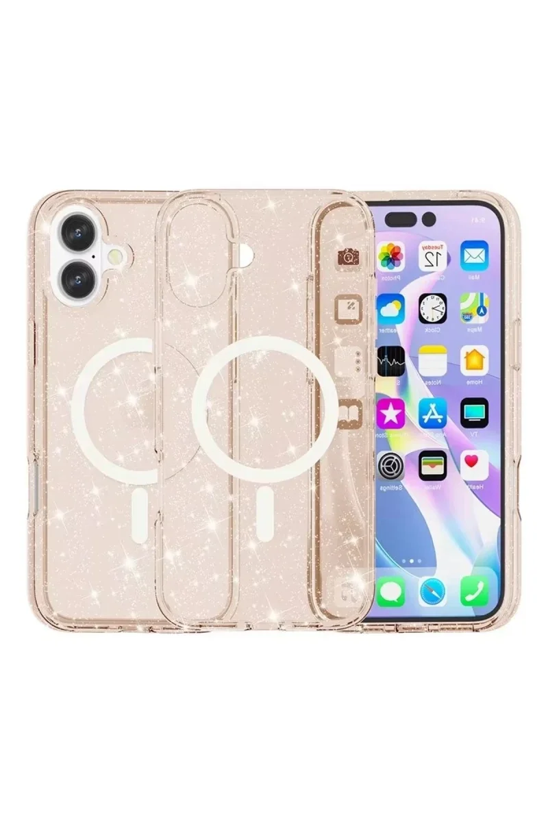 Apple iPhone 16 Plus Kılıf Star Magsafe Kapak - Turuncu Apple iPhone 16 Plus Kılıf Star Magsafe Kapak - Turuncu
