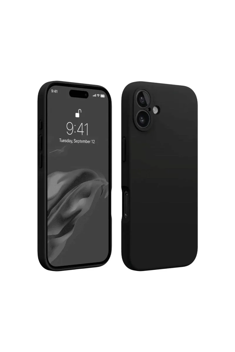 Apple iPhone 16 Plus Kılıf First Silikon - Siyah