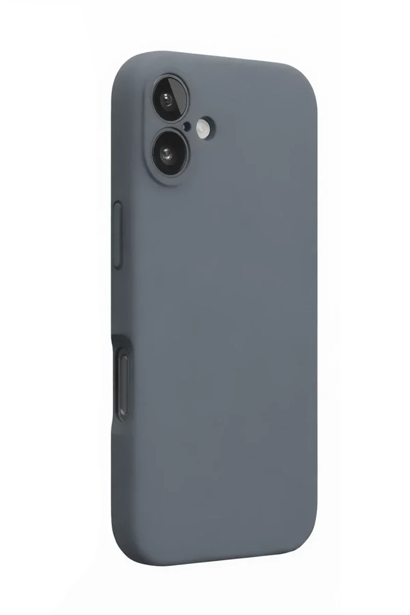 Apple iPhone 16 Plus Kılıf Nano içi Kadife Silikon - Gri