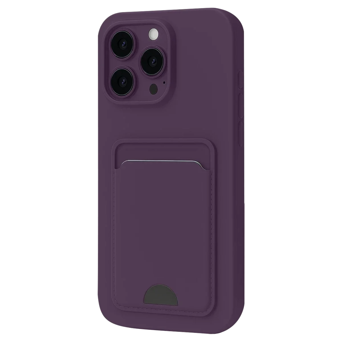 Apple iPhone 16 Plus Kılıf Kelvin Kartvizitli Silikon - Derin Mor