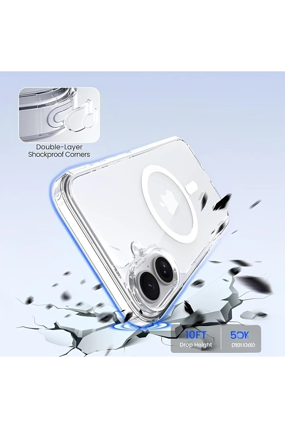 Apple iPhone 16 Plus 6.7'' Magsafe Şeffaf Silikon Kılıf