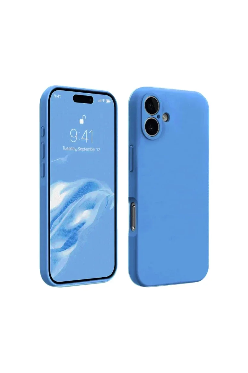 Apple iPhone 16 Plus Kılıf First Silikon - Mavi