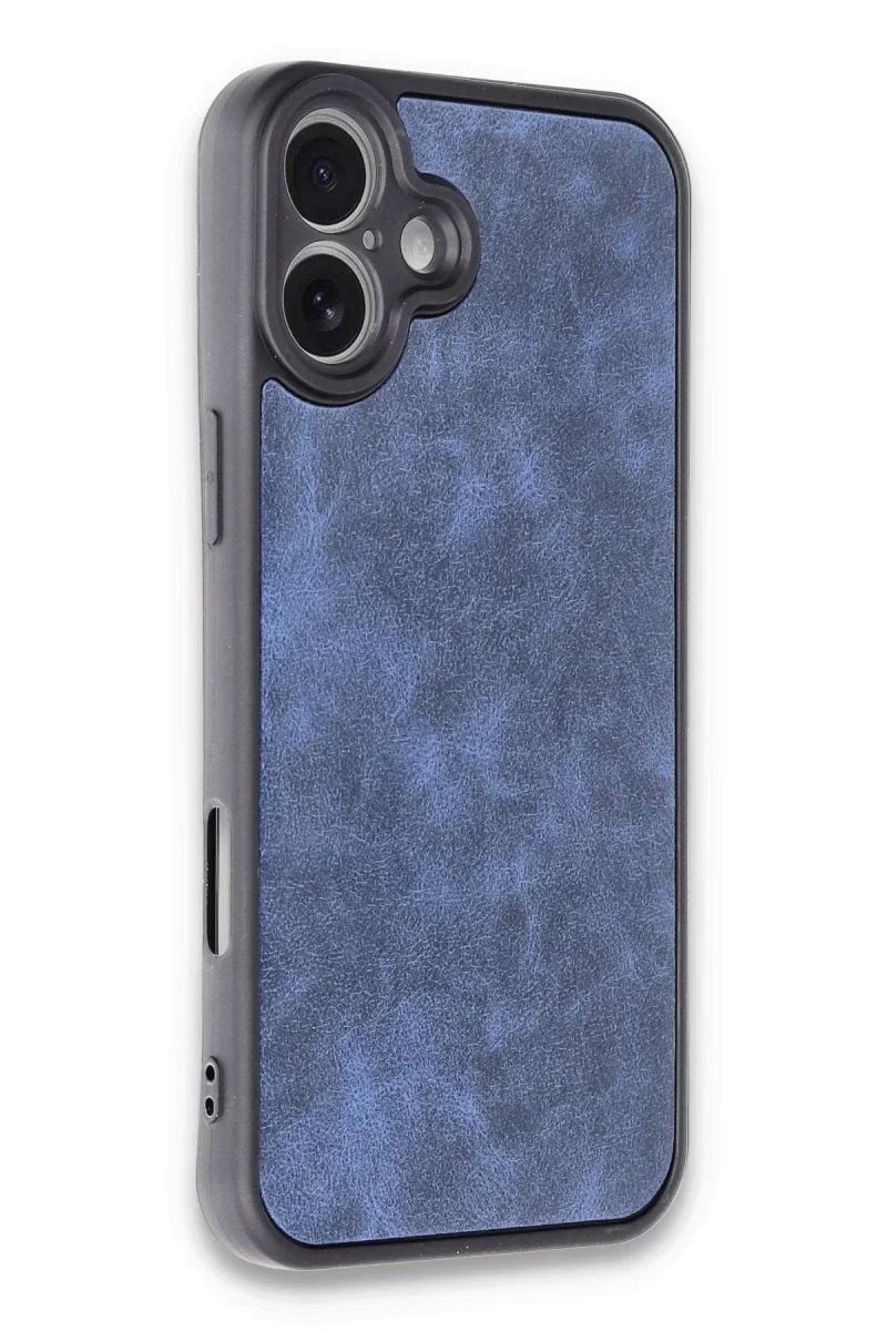 Apple iPhone 16 Plus Kılıf Aras Deri Kapak - Lacivert