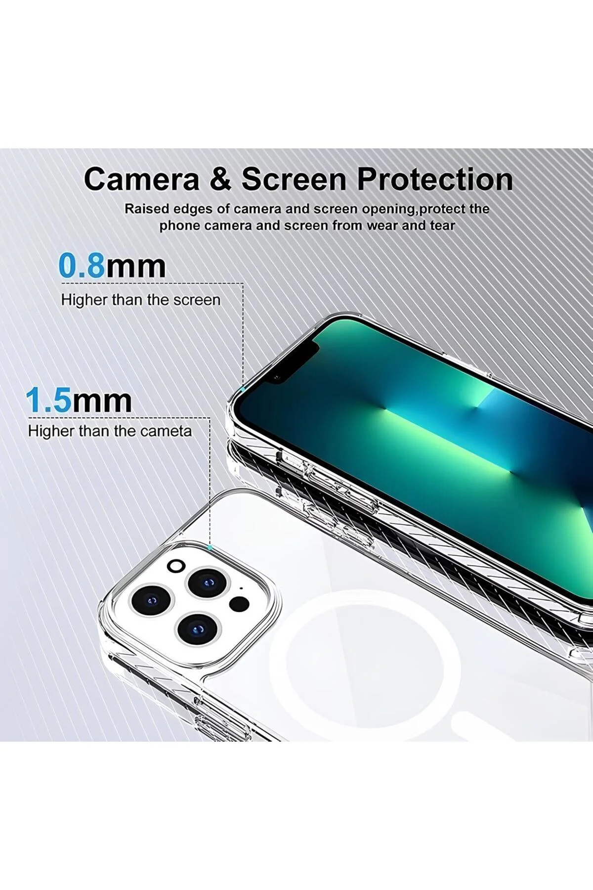 Apple iPhone 16 Plus 6.7'' Magsafe Şeffaf Silikon Kılıf
