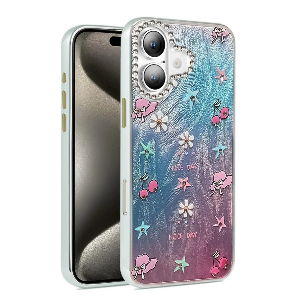 Apple İphone 16 Plus Kılıf Blade Aynalı Desenli Kapak - Desen 4 Apple İphone 16 Plus Kılıf Blade Aynalı Desenli Kapak - Desen 4