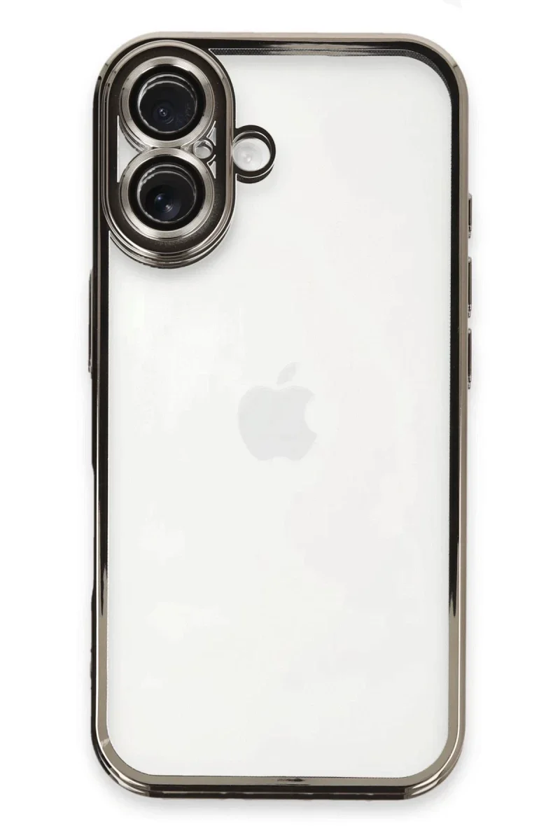Apple iPhone 16 Plus Kılıf Razer Lensli Silikon - Titanyum Gri Apple iPhone 16 Plus Kılıf Razer Lensli Silikon - Titanyum Gri