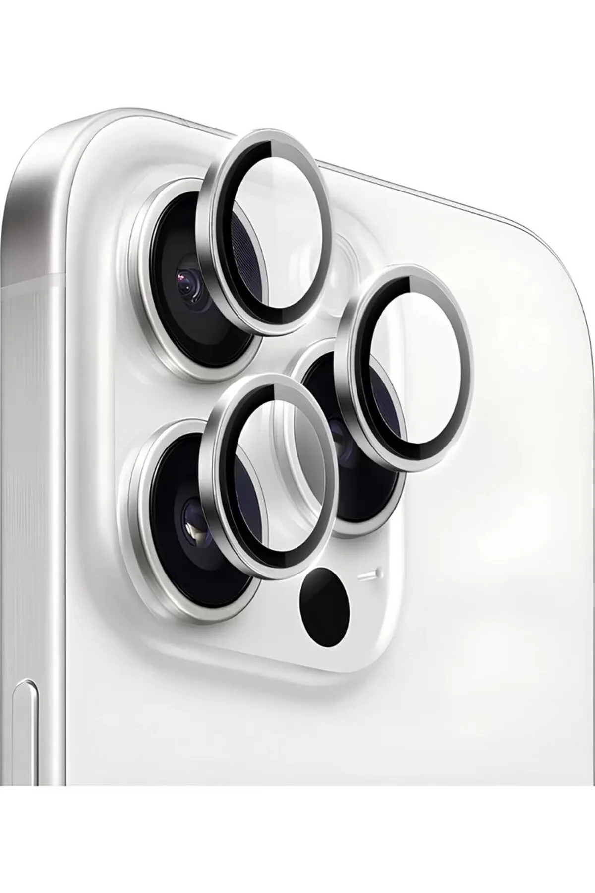Apple iPhone 16 Pro - Pro Max Metal Çerçeveli Kamera Koruma Lensi