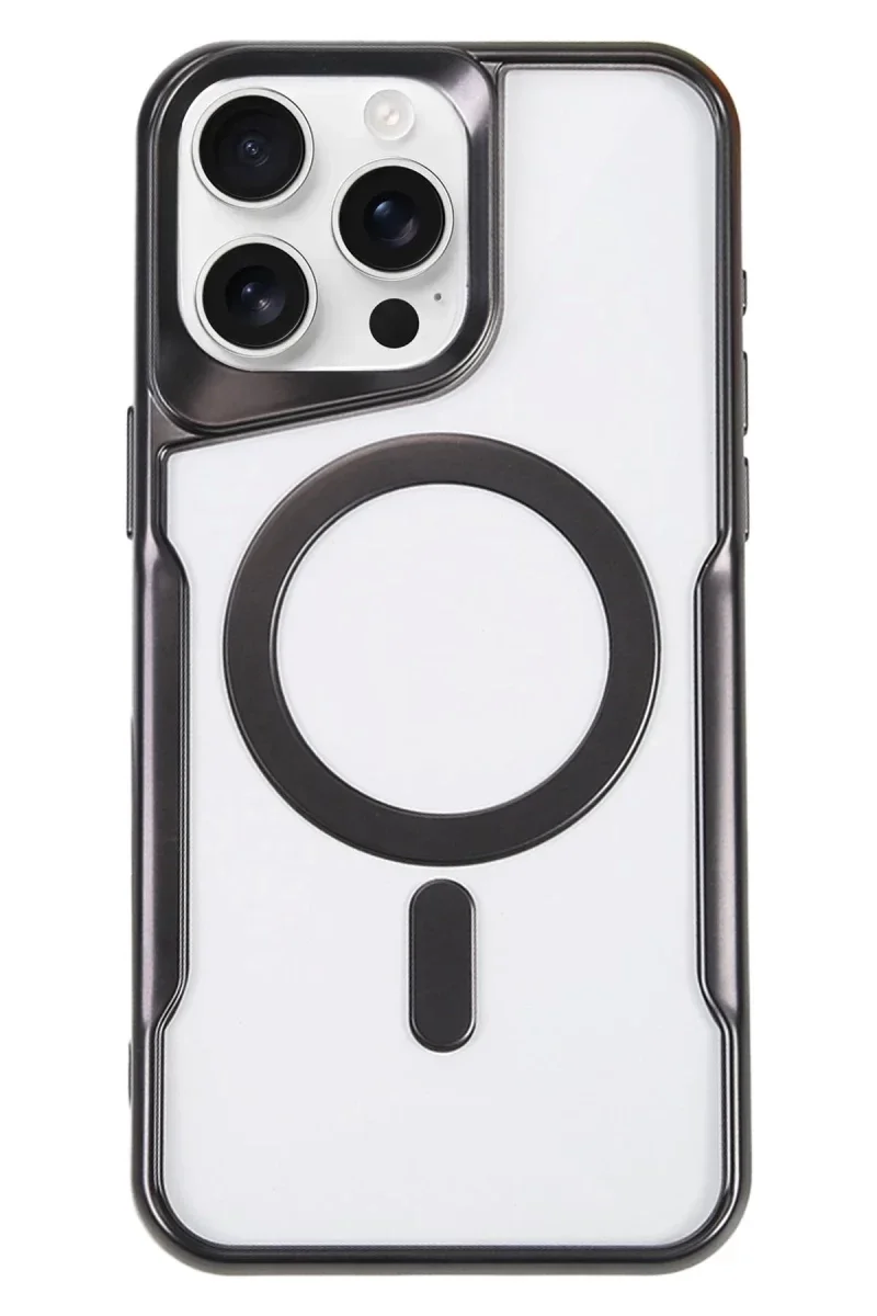 Apple iPhone 16 Pro Kılıf Boyi Magsafe Silikon Kapak - Siyah Apple iPhone 16 Pro Kılıf Boyi Magsafe Silikon Kapak - Siyah