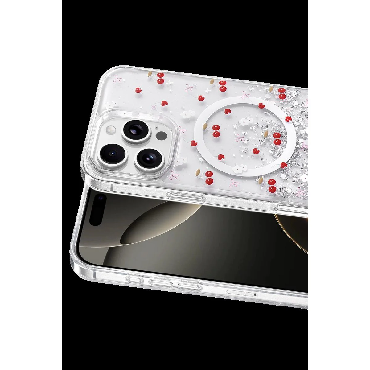 Apple iPhone 16 Pro Max ile Uyumlu Misk Simli MagSafe Kapak - Kristal Şeffaf Darbe Korumalı Telefon Kılıfı Fiyatı, Yorumları ve Özellikleri