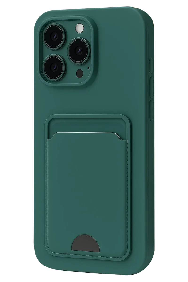 Apple iPhone 16 Pro Kılıf Kelvin Kartvizitli Silikon - Koyu Yeşil Apple iPhone 16 Pro Kılıf Kelvin Kartvizitli Silikon - Koyu Yeşil