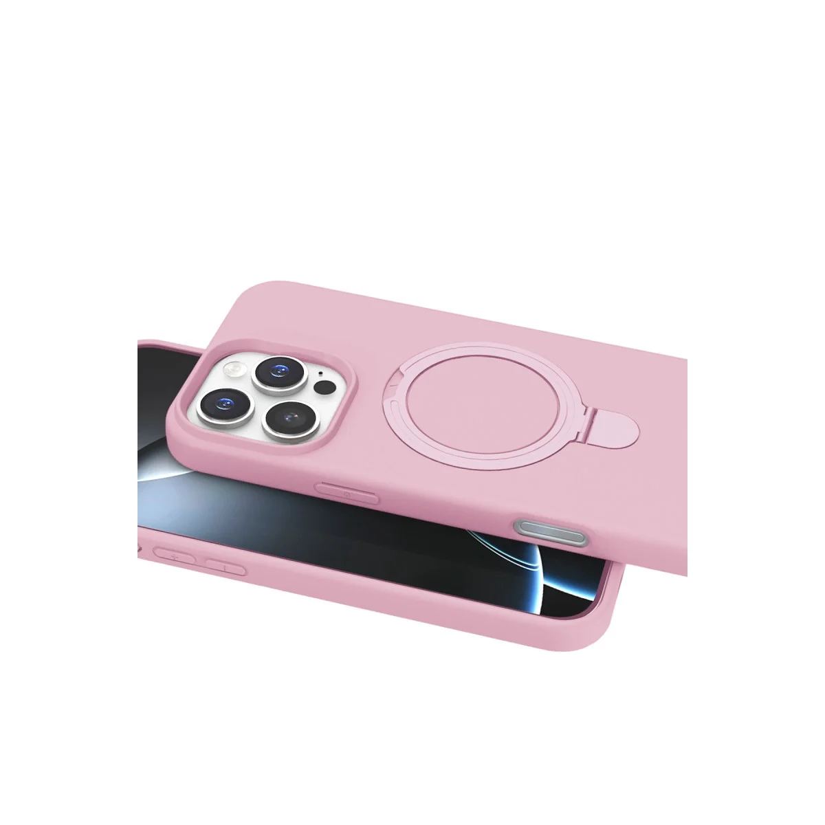 Apple İphone 16 Pro Max Regal Magsafe Standlı Kapak - Açık Pembe Apple İphone 16 Pro Max Regal Magsafe Standlı Kapak - Açık Pembe