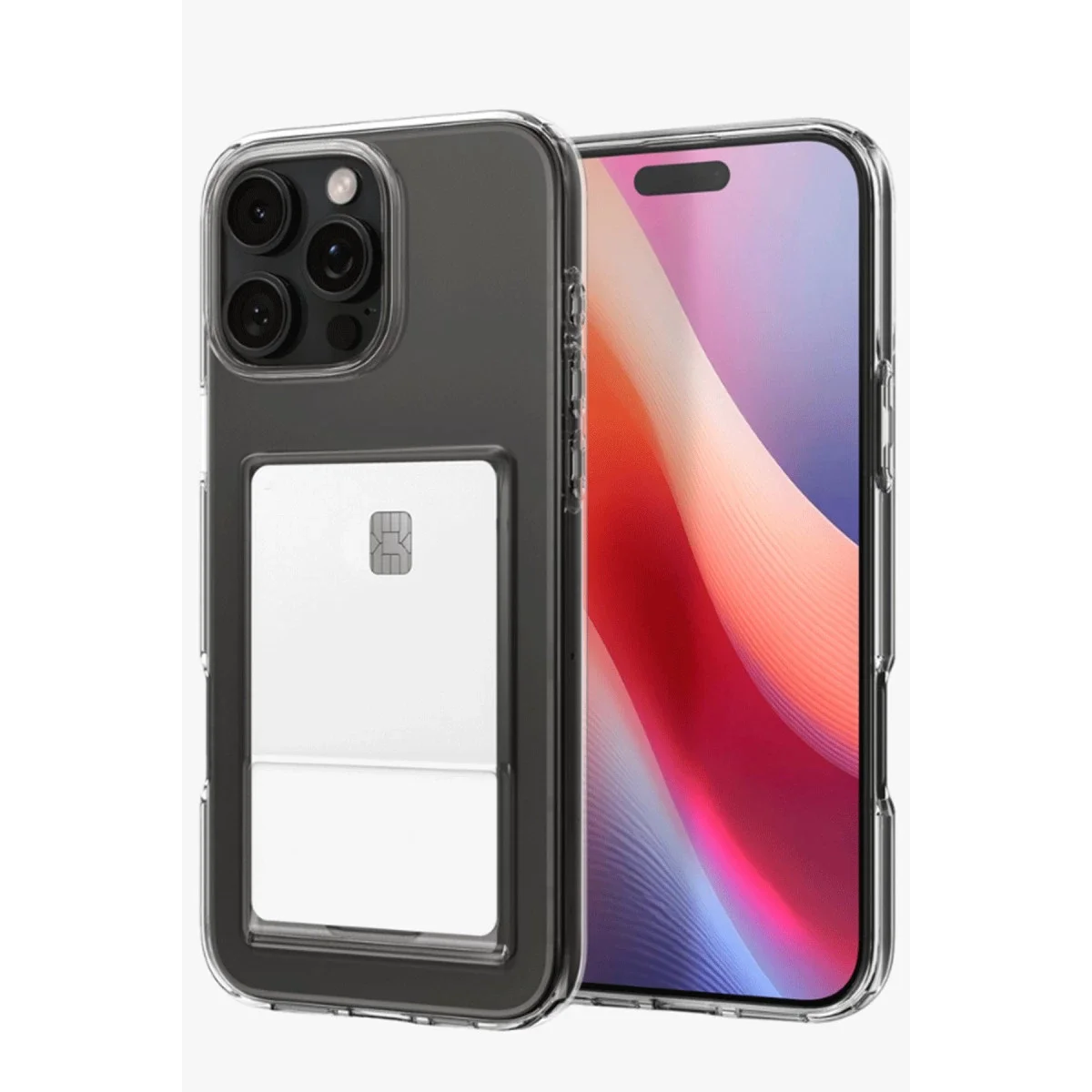 Apple iPhone 16 Pro Max Kılıf Kart Şeffaf Silikon - Şeffaf Apple iPhone 16 Pro Max Kılıf Kart Şeffaf Silikon - Şeffaf