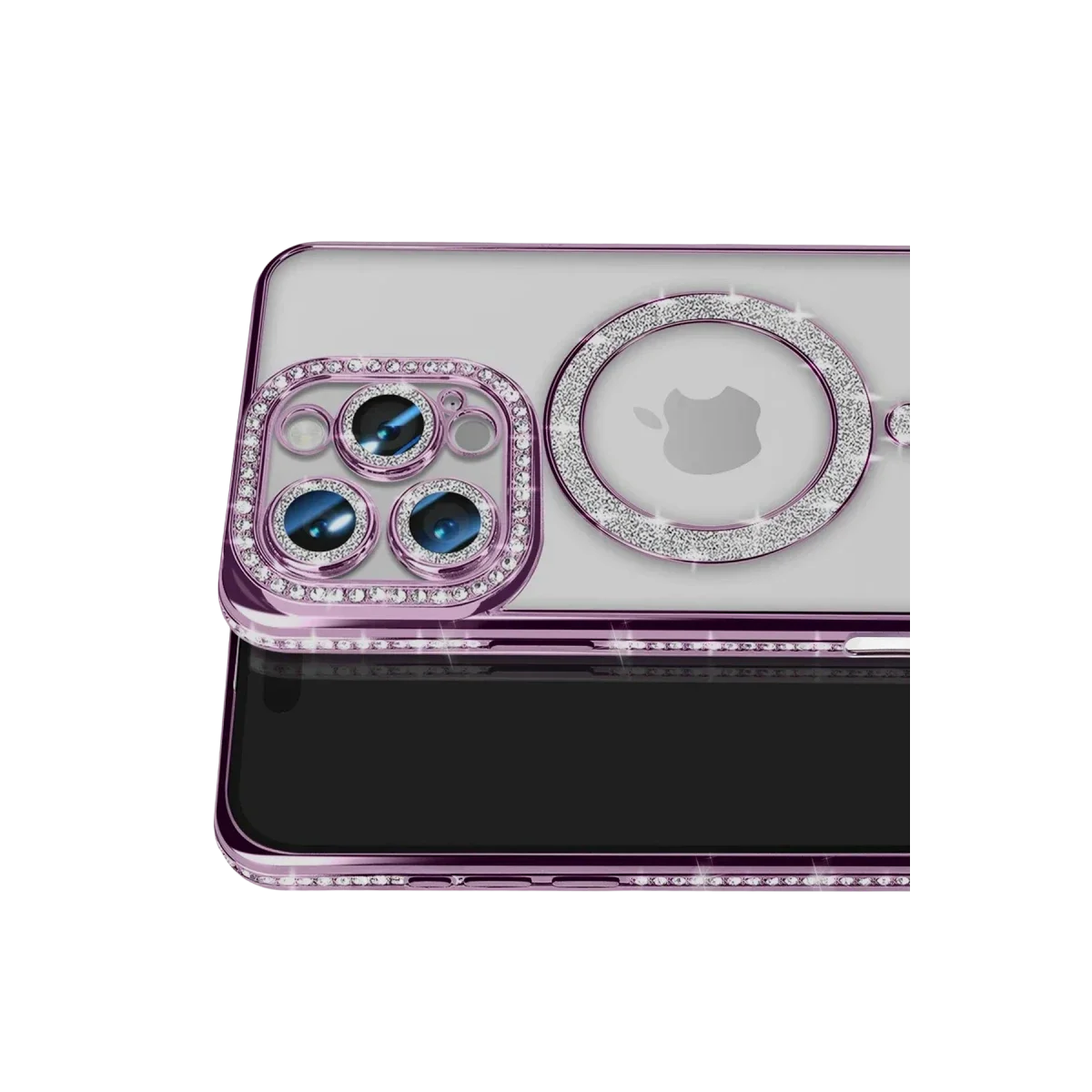 Apple iPhone 16 Pro Max Kılıf Joke Simli Magneticsafe Kılıf - Derin Mor Apple iPhone 16 Pro Max Kılıf Joke Simli Magneticsafe Kılıf - Derin Mor