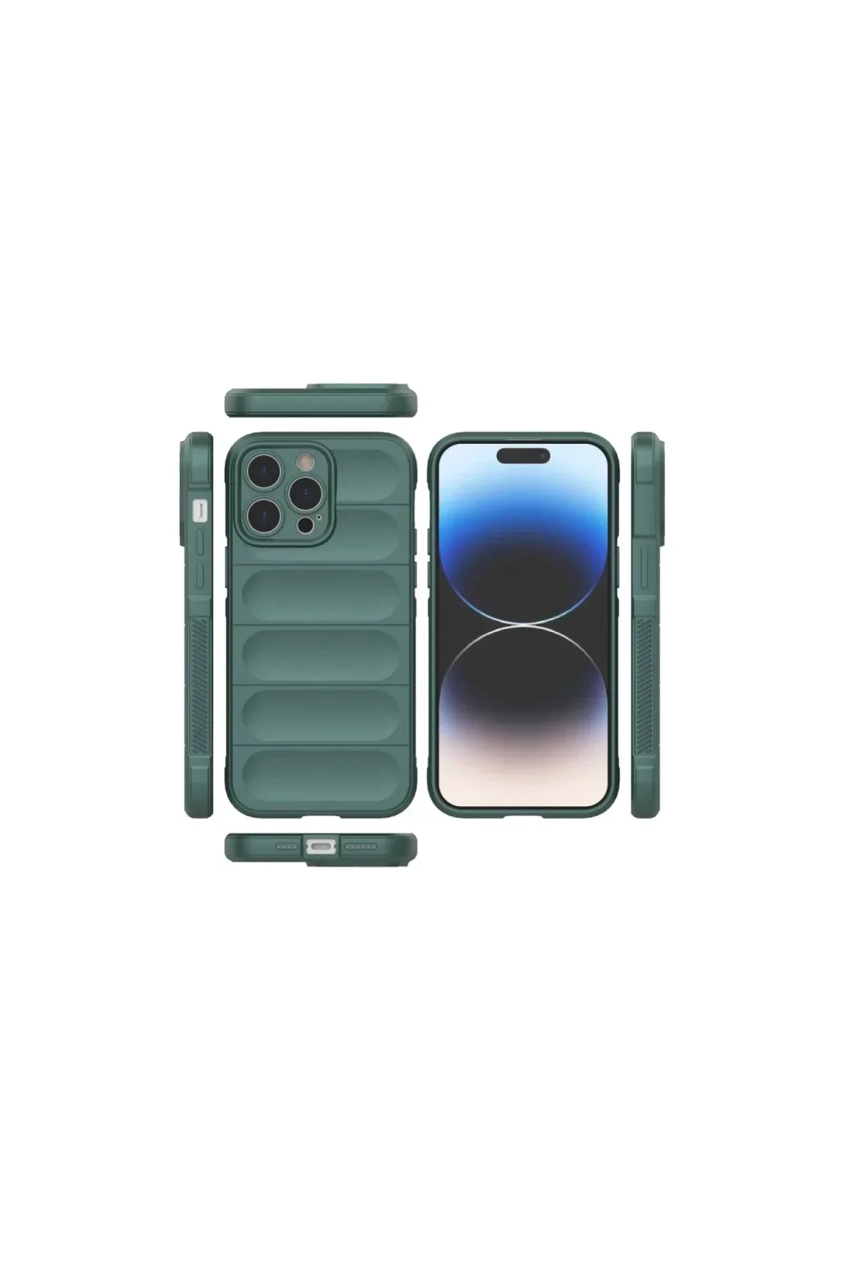 Apple iPhone 16 Pro Max Kılıf Optimum Silikon - Koyu Yeşil