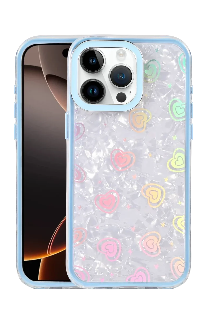 Apple iPhone 16 Pro Lumi Desenli Kapak - Mavi Apple iPhone 16 Pro Lumi Desenli Kapak - Mavi