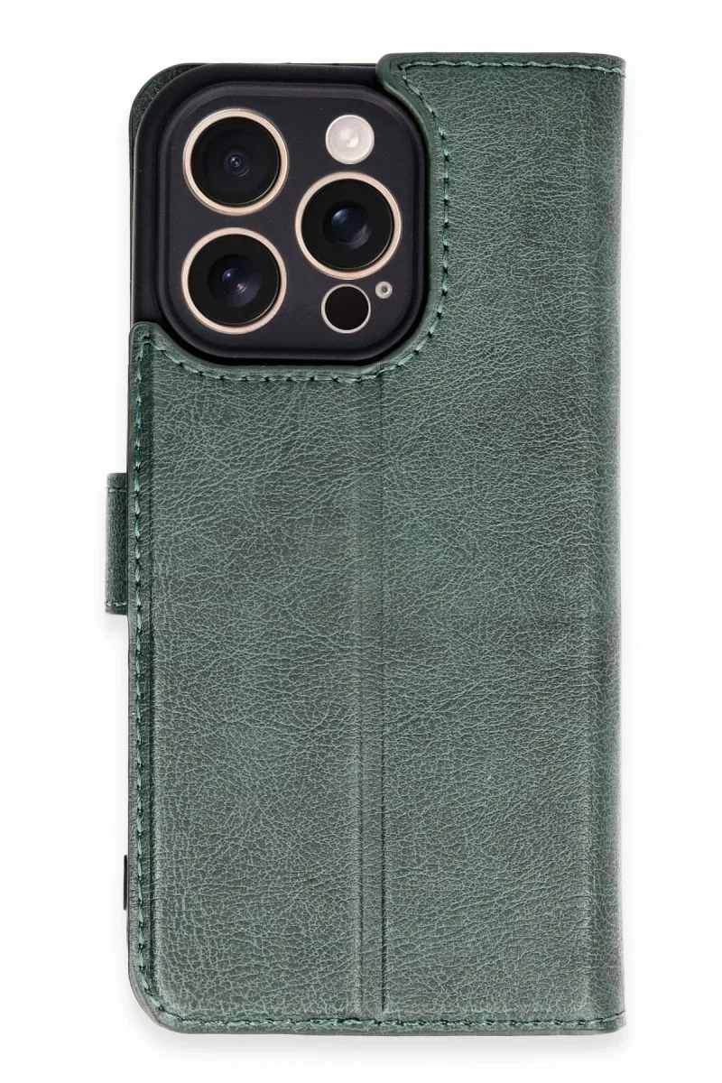 Apple iPhone 16 Pro Kılıf Trend S Plus Kapaklı Kılıf - Yeşil Apple iPhone 16 Pro Kılıf Trend S Plus Kapaklı Kılıf - Yeşil