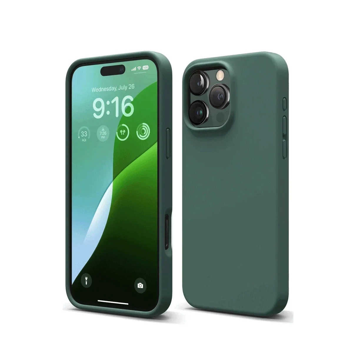 Apple iPhone 16 Pro Kılıf Nano içi Kadife Silikon - Koyu Yeşil Apple iPhone 16 Pro Kılıf Nano içi Kadife Silikon - Koyu Yeşil