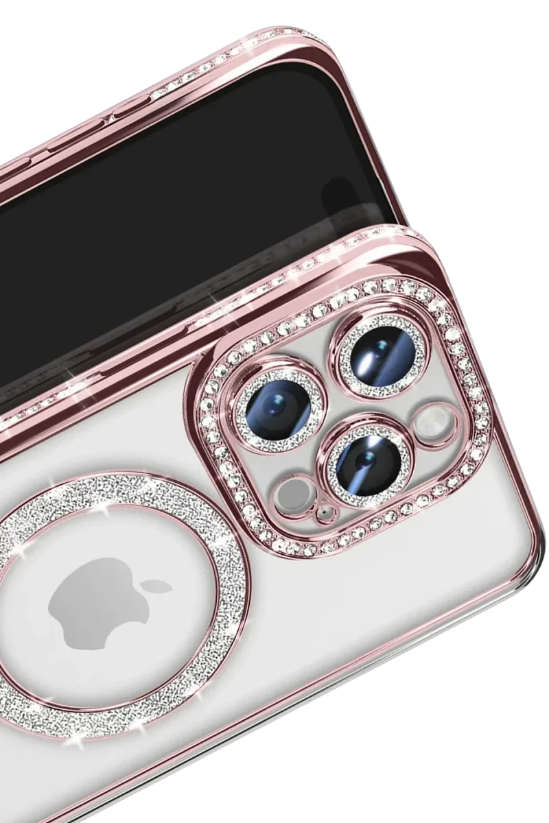 Apple iPhone 16 Pro Max Kılıf Joke Simli Magneticsafe Kılıf - Pembe Fiyatı, Yorumları ve Özellikleri