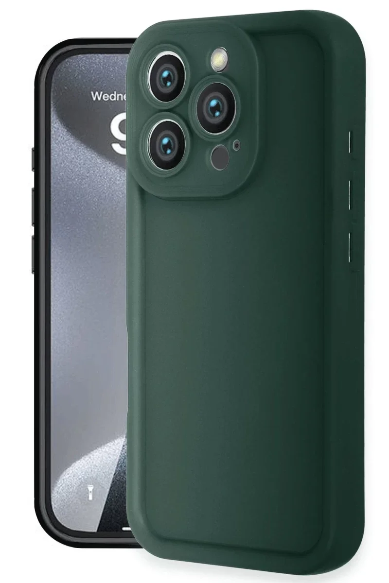 Apple iPhone 16 Pro Max Kılıf Viera Silikon - Koyu Yeşil Apple iPhone 16 Pro Max Kılıf Viera Silikon - Koyu Yeşil