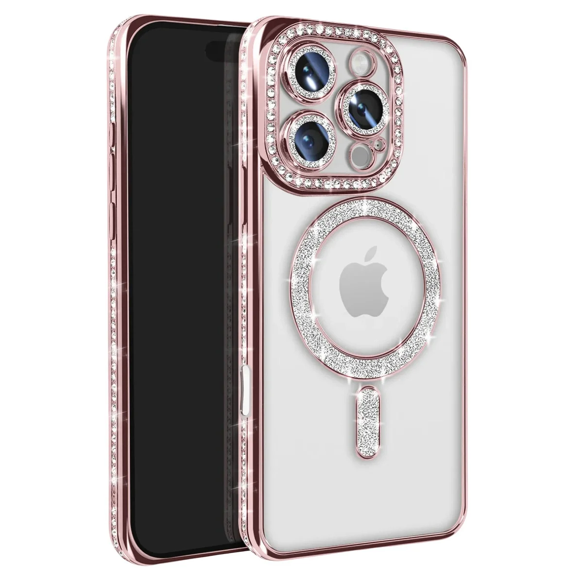 Apple İphone 16 Pro Max Kılıf Joke Simli Magneticsafe Kılıf - Pembe Fiyatı, Yorumları ve Özellikleri