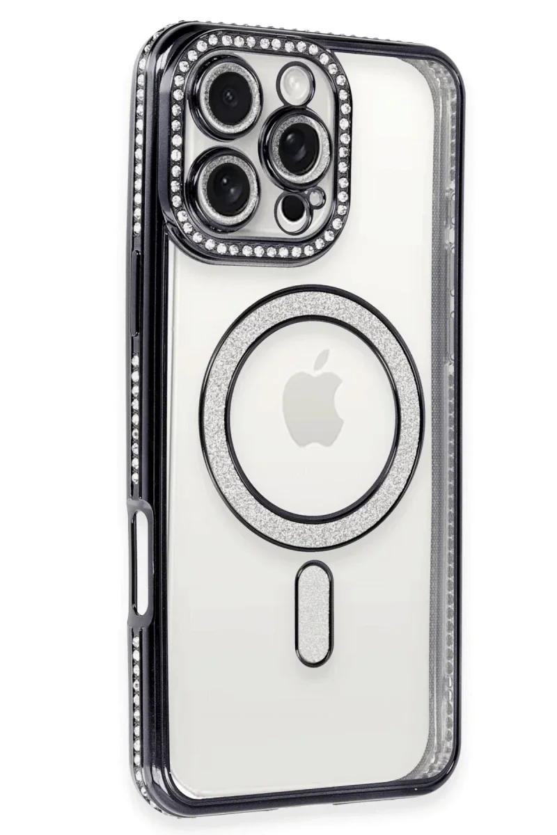 Apple iPhone 16 Pro Max Kılıf Joke Simli Magneticsafe Kılıf - Gri Fiyatı, Yorumları ve Özellikleri