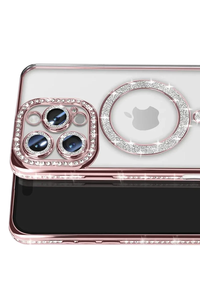Apple iPhone 16 Pro Max Kılıf Joke Simli Magneticsafe Kılıf - Pembe Fiyatı, Yorumları ve Özellikleri