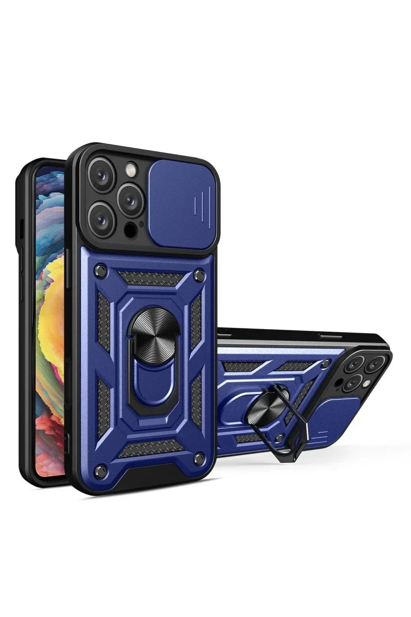 Apple iPhone 16 Pro Kılıf Pars Lens Yüzüklü Silikon - Lacivert Apple iPhone 16 Pro Kılıf Pars Lens Yüzüklü Silikon - Lacivert