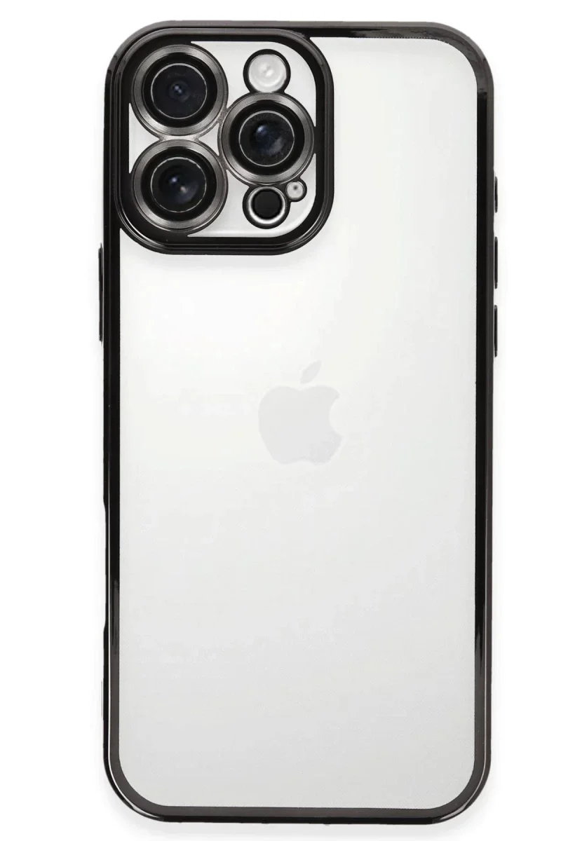 Apple iPhone 16 Pro Kılıf Razer Lensli Silikon - Siyah Apple iPhone 16 Pro Kılıf Razer Lensli Silikon - Siyah