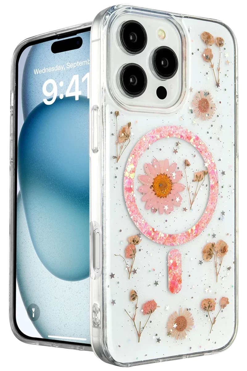 Apple iPhone 16 Pro Max Kılıf Daisy Simli Magsafe Kapak - Pembe Fiyatı, Yorumları ve Özellikleri