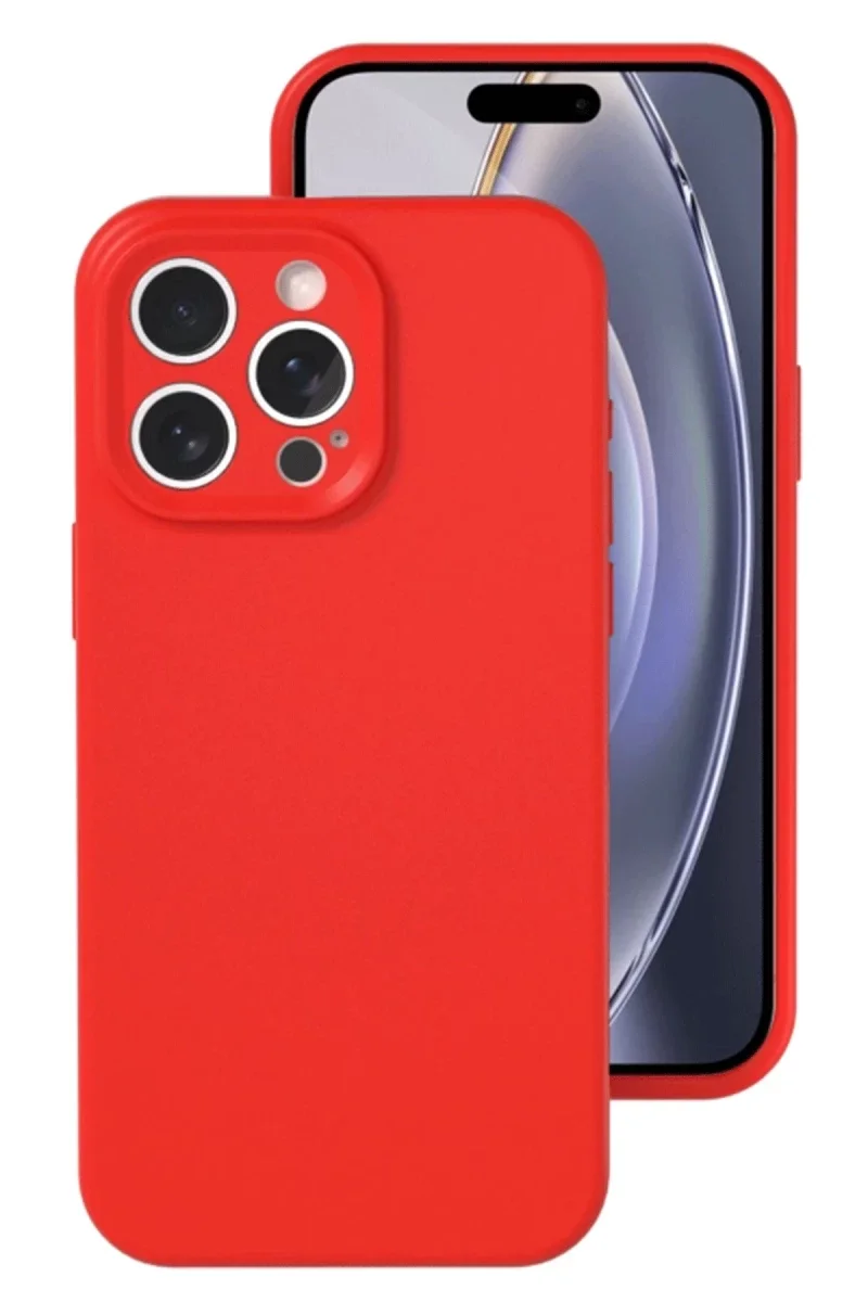 Apple iPhone 16 Pro Kılıf Nano içi Kadife Silikon - Kırmızı