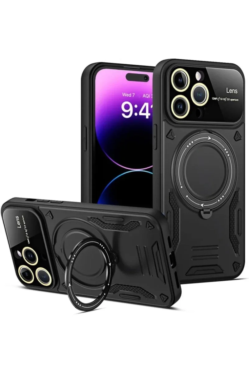 Apple iPhone 16 Pro Max Kılıf Joy Lens Standlı Kapak - Siyah Fiyatı, Yorumları ve Özellikleri