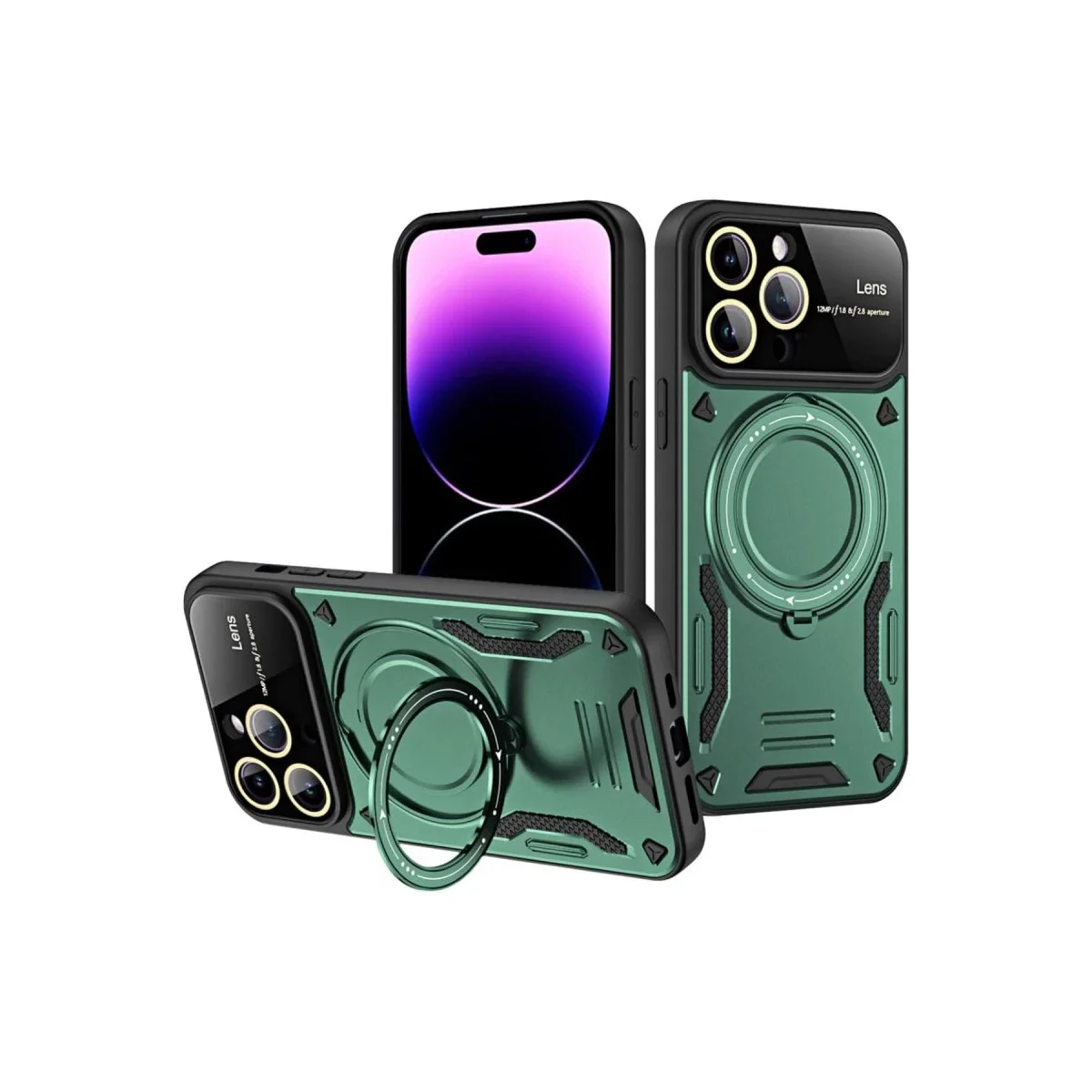 Apple iPhone 16 Pro Max Kılıf Joy Lens Standlı Kapak - Koyu Yeşil Fiyatı, Yorumları ve Özellikleri