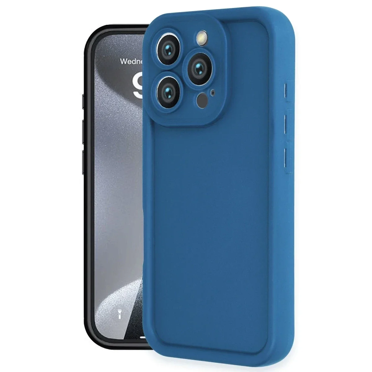Apple iPhone 16 Pro Kılıf Viera Silikon - Mavi Apple iPhone 16 Pro Kılıf Viera Silikon - Mavi