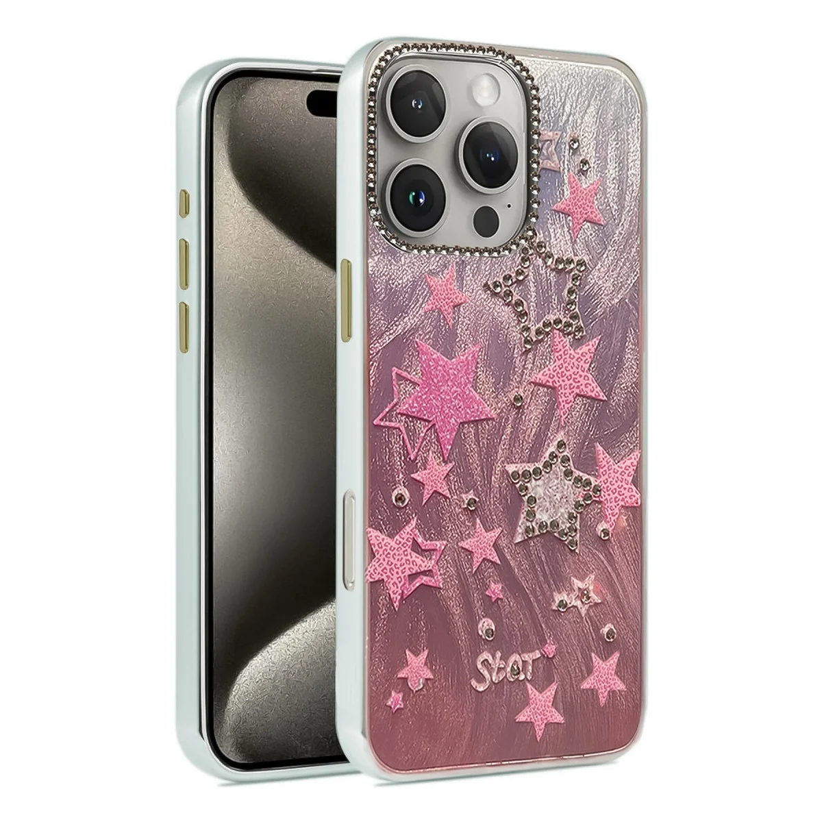 Apple İphone 16 Pro Max Kılıf Blade Aynalı Desenli Kapak - Desen 7 Apple İphone 16 Pro Max Kılıf Blade Aynalı Desenli Kapak - Desen 7