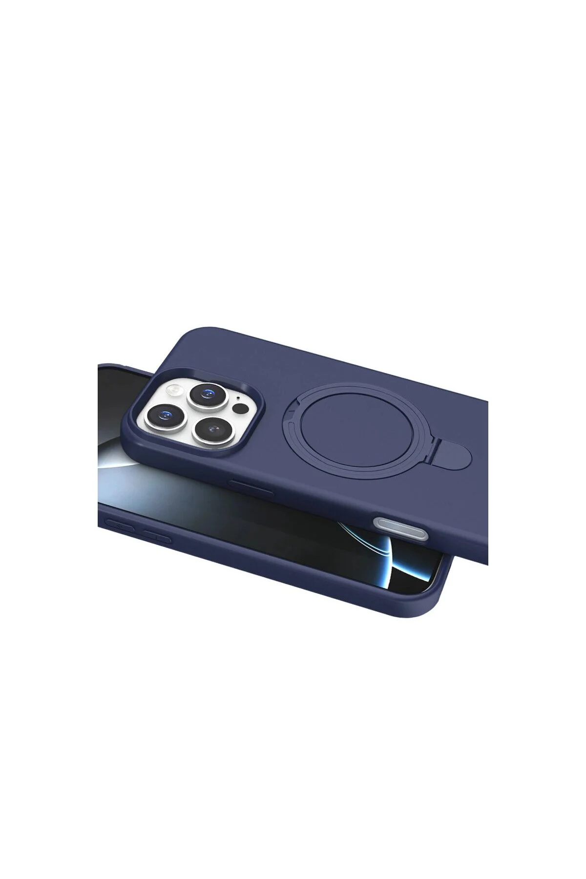 Apple İphone 16 Pro Max Regal Magsafe Standlı Kapak - Lacivert Apple İphone 16 Pro Max Regal Magsafe Standlı Kapak - Lacivert