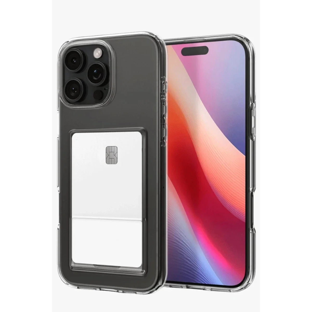 Apple iPhone 16 Pro Max Kılıf Kart Şeffaf Silikon - Şeffaf Apple iPhone 16 Pro Max Kılıf Kart Şeffaf Silikon - Şeffaf