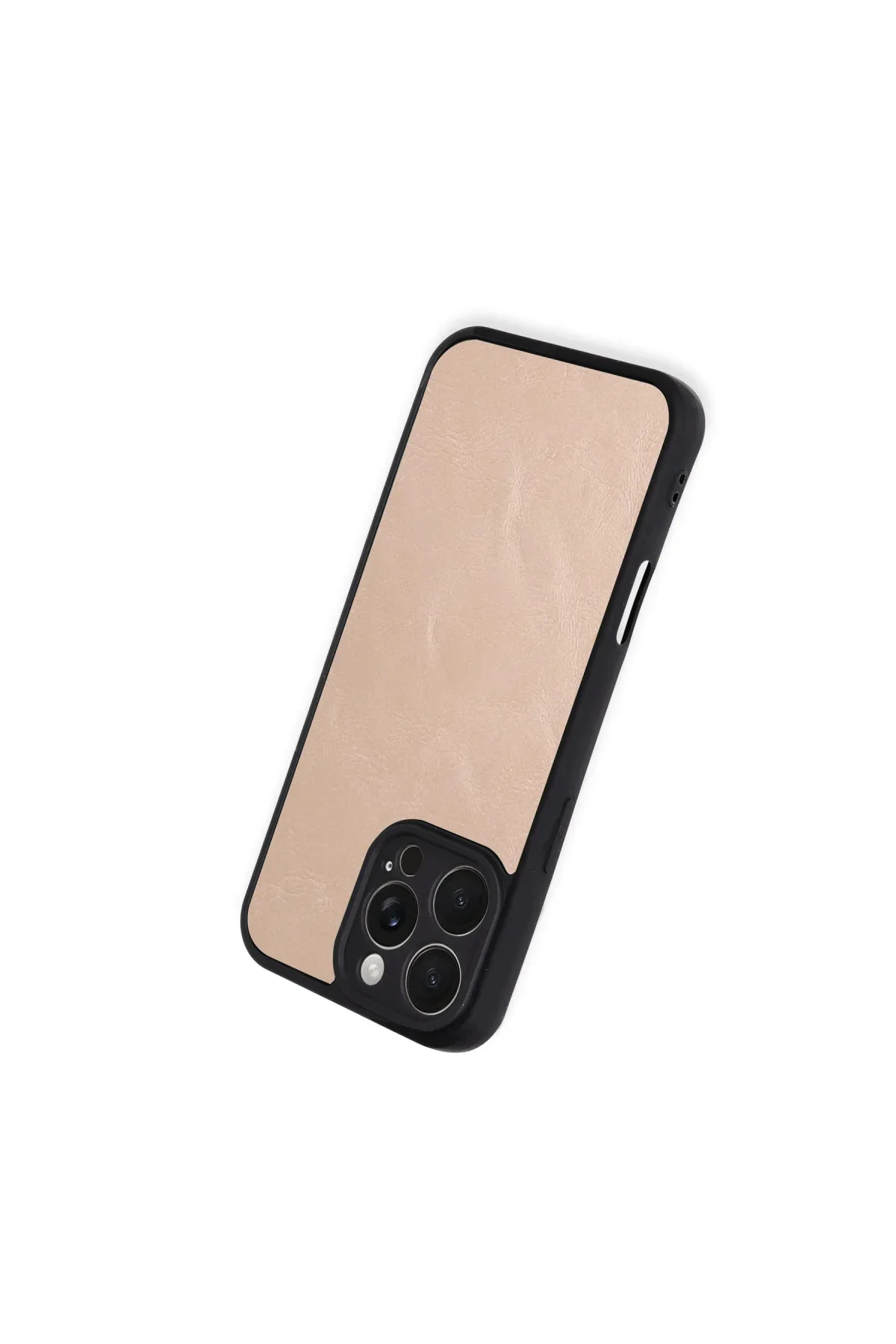 Apple iPhone 16 Pro Max Kılıf Aras Deri Kapak - Pudra Apple iPhone 16 Pro Max Kılıf Aras Deri Kapak - Pudra