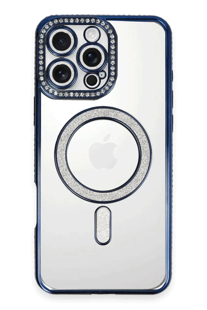Apple iPhone 16 Pro Max Kılıf Joke Simli Magneticsafe Kılıf - Lacivert Fiyatı, Yorumları ve Özellikleri