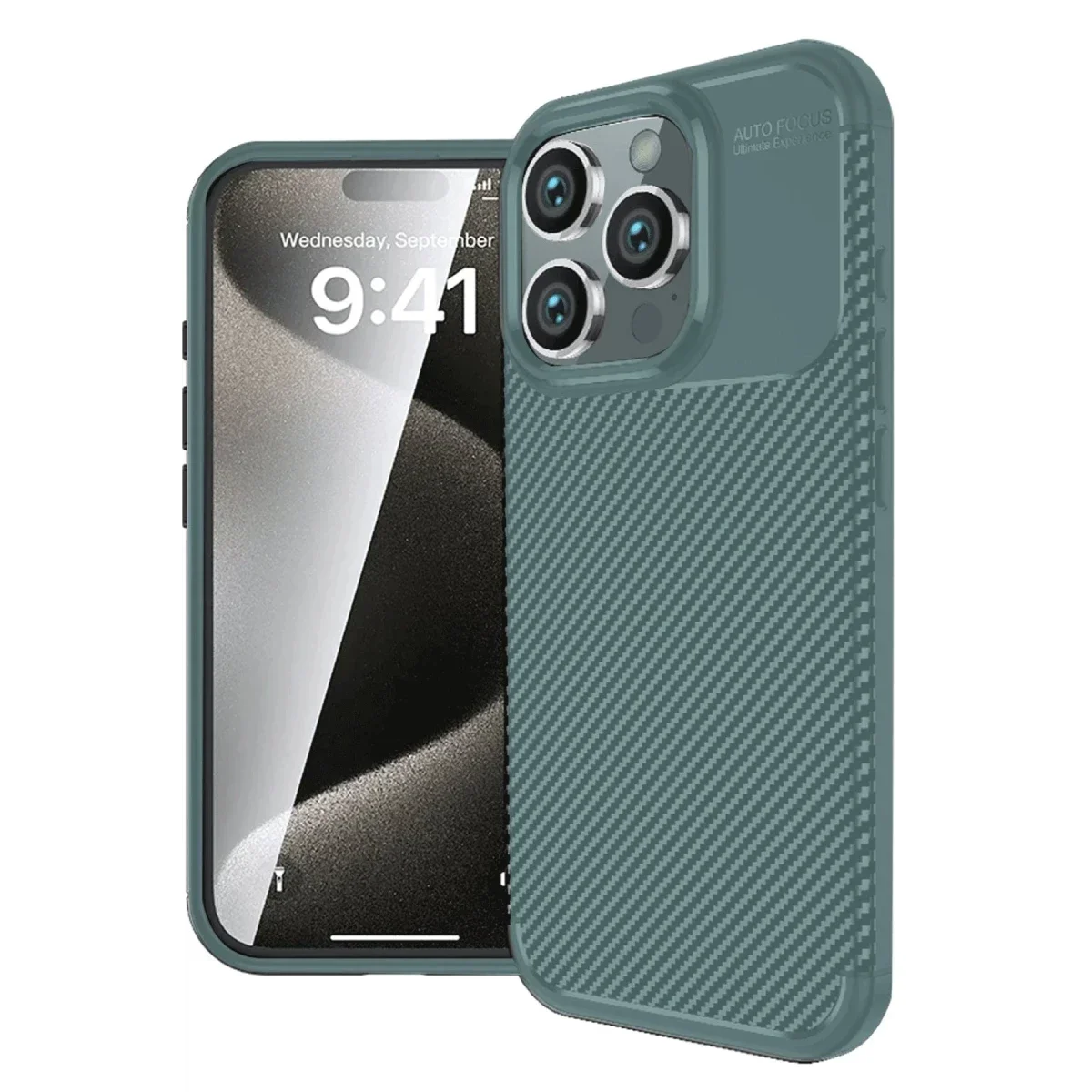 Apple iPhone 16 Pro Kılıf Auto Focus Karbon Kapak - Koyu Yeşil Fiyatı, Yorumları ve Özellikleri