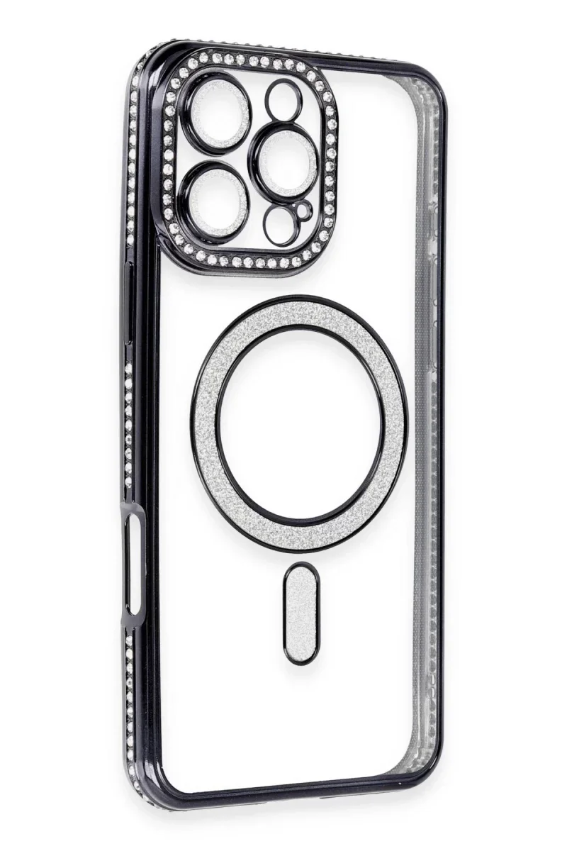 Apple iPhone 16 Pro Max Kılıf Joke Simli Magneticsafe Kılıf - Gri Fiyatı, Yorumları ve Özellikleri