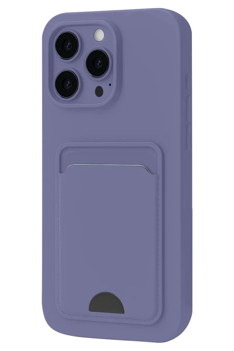 Apple iPhone 16 Pro Max Kılıf Kelvin Kartvizitli Silikon - Lila