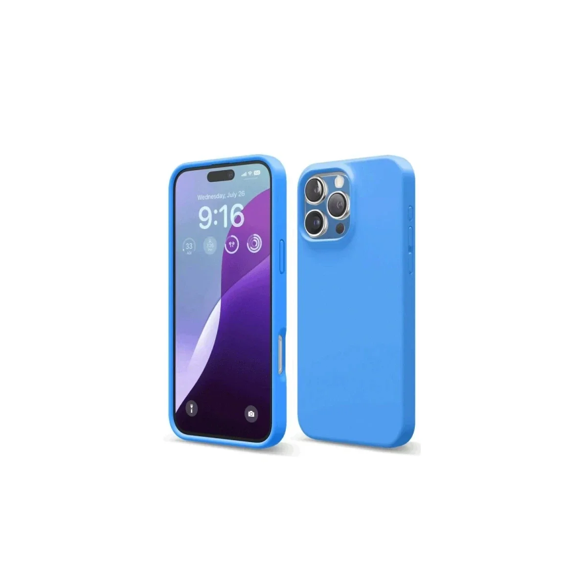 Apple iPhone 16 Pro Max Kılıf First Silikon - Mavi