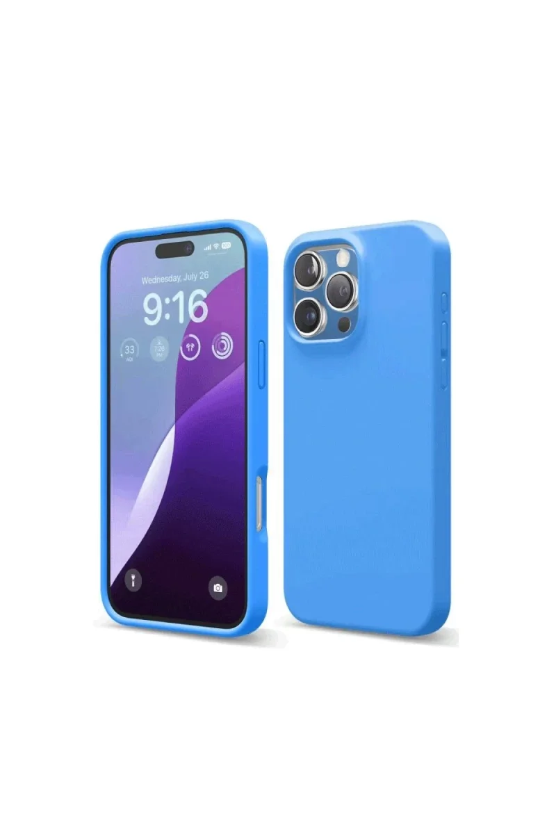 Apple iPhone 16 Pro Max Kılıf First Silikon - Mavi