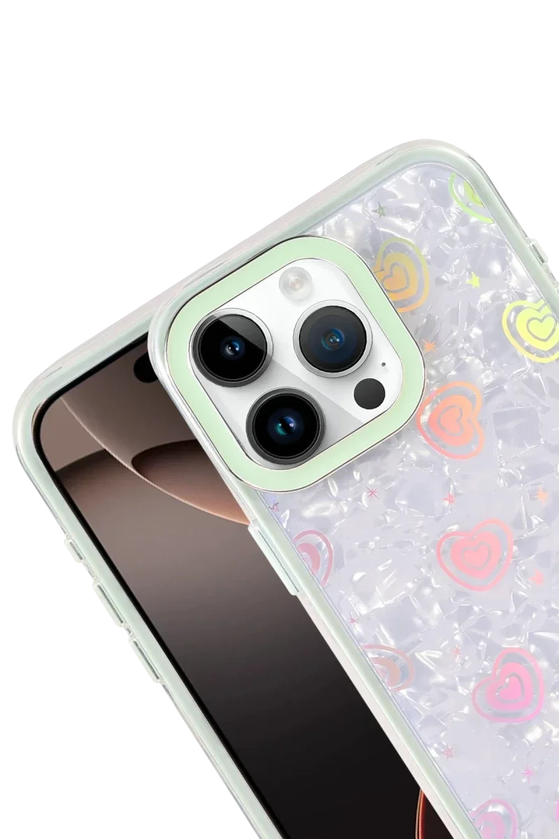 Apple iPhone 16 Pro Lumi Desenli Kapak - Yeşil Apple iPhone 16 Pro Lumi Desenli Kapak - Yeşil