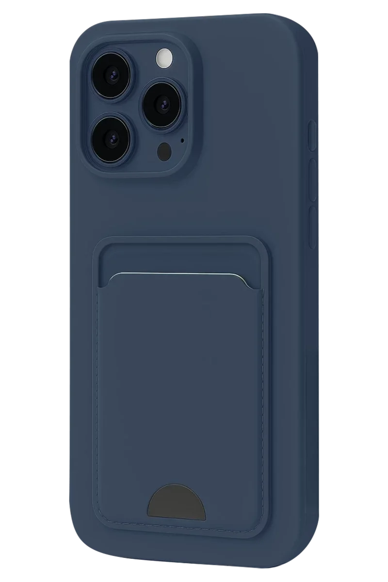 Apple iPhone 16 Pro Kılıf Kelvin Kartvizitli Silikon - Lacivert