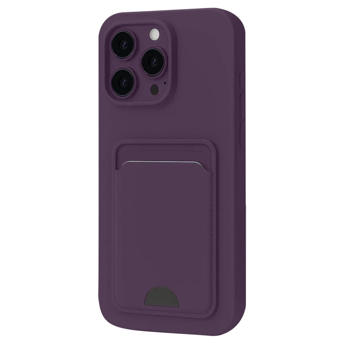 Apple iPhone 16 Pro Kılıf Kelvin Kartvizitli Silikon - Derin Mor