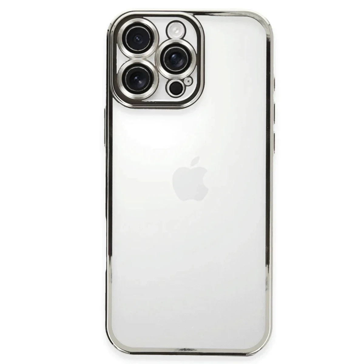 Apple iPhone 16 Pro Max Kılıf Razer Lensli Silikon - Gümüş Apple iPhone 16 Pro Max Kılıf Razer Lensli Silikon - Gümüş