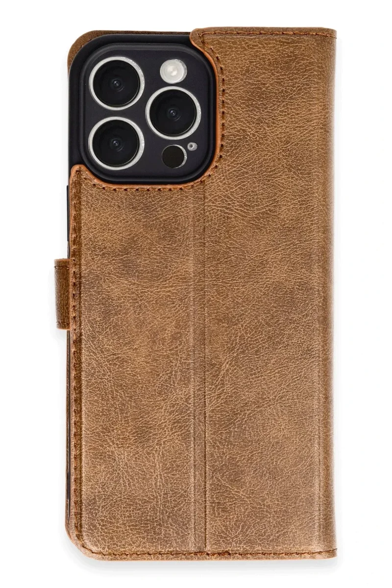 Apple iPhone 16 Pro Max Kılıf Trend S Plus Kapaklı Kılıf - Taba Apple iPhone 16 Pro Max Kılıf Trend S Plus Kapaklı Kılıf - Taba